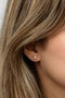 Heliophilia Silver Pendientes de Plata de Ley 925 con Oro Rosa y Circón